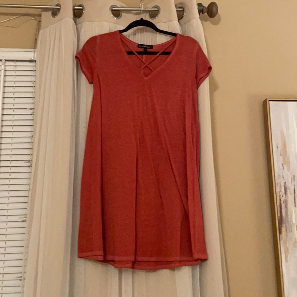Red t shirt dress